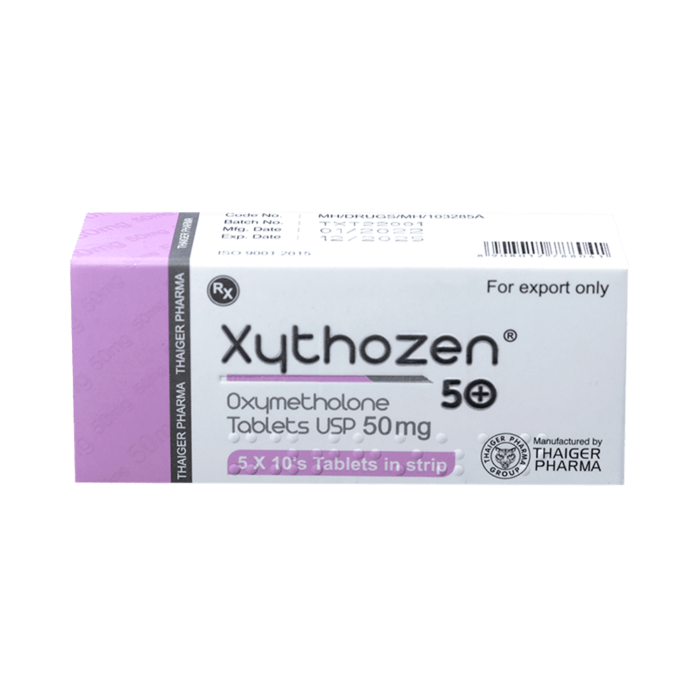 0000 Xythozen Oxymetholone 50mg x 50s